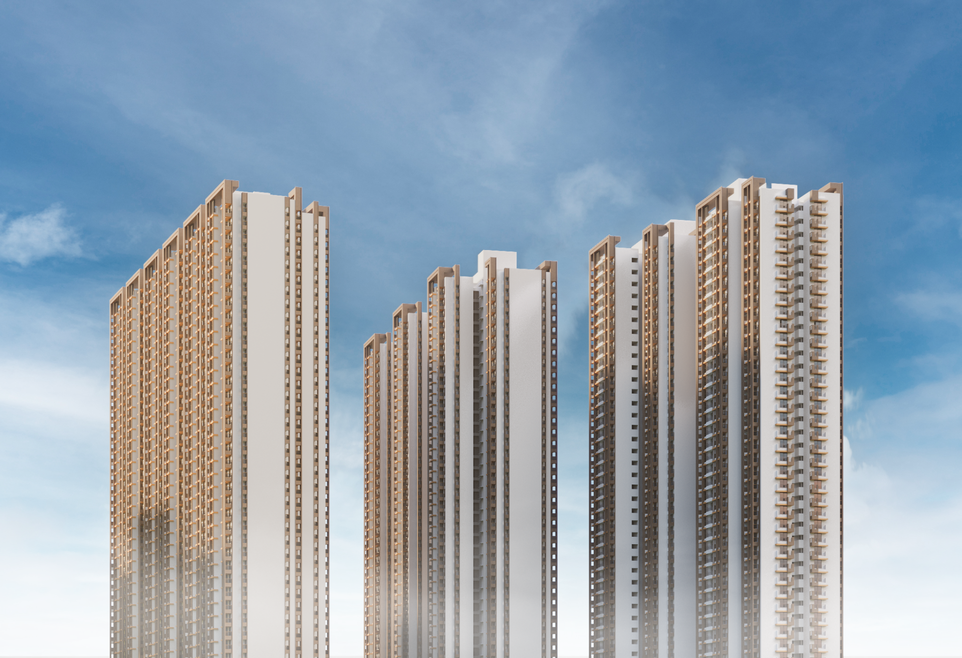 3D render of a modern building exterior with realistic lighting and architectural features by Techinfinity Studio